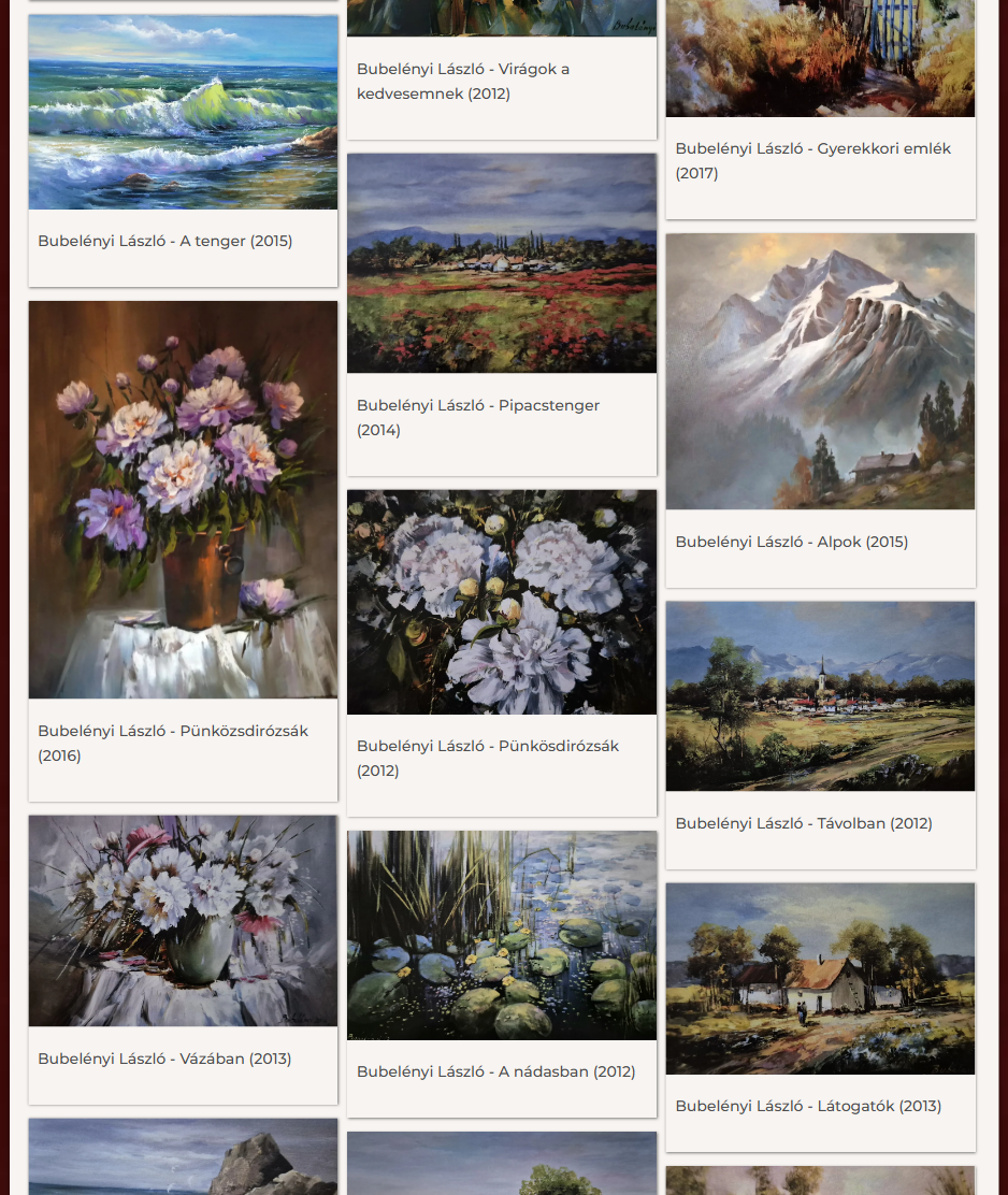 Bubelényi László honlap