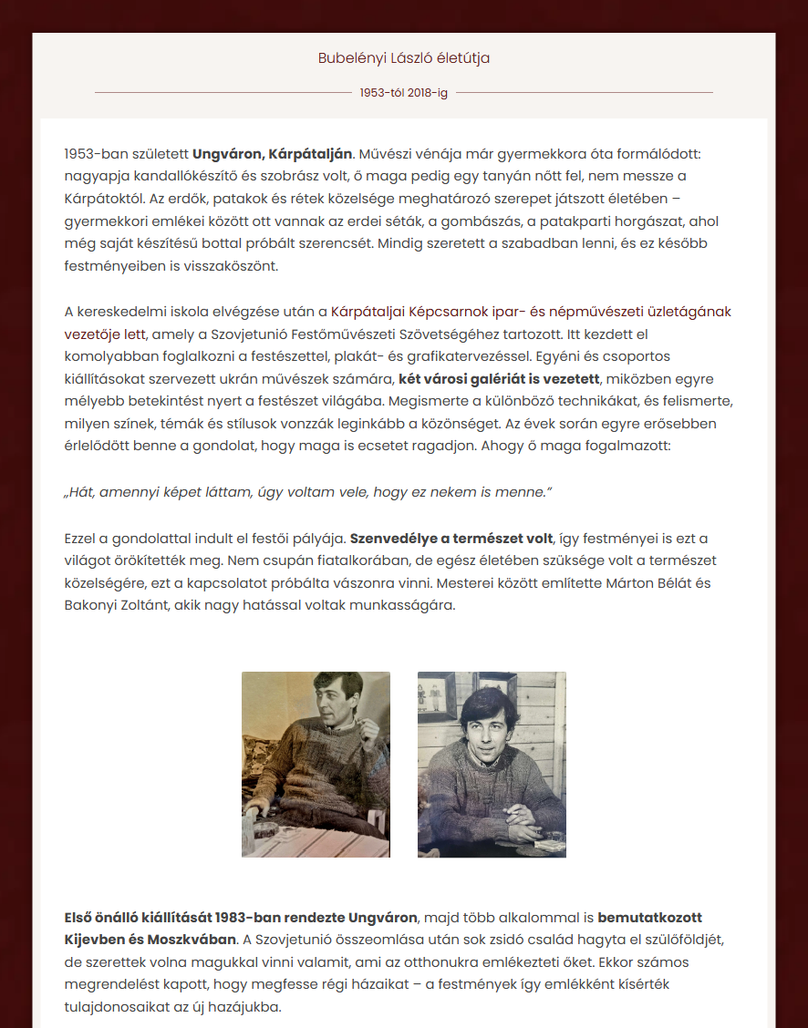 Bubelényi László honlap kép