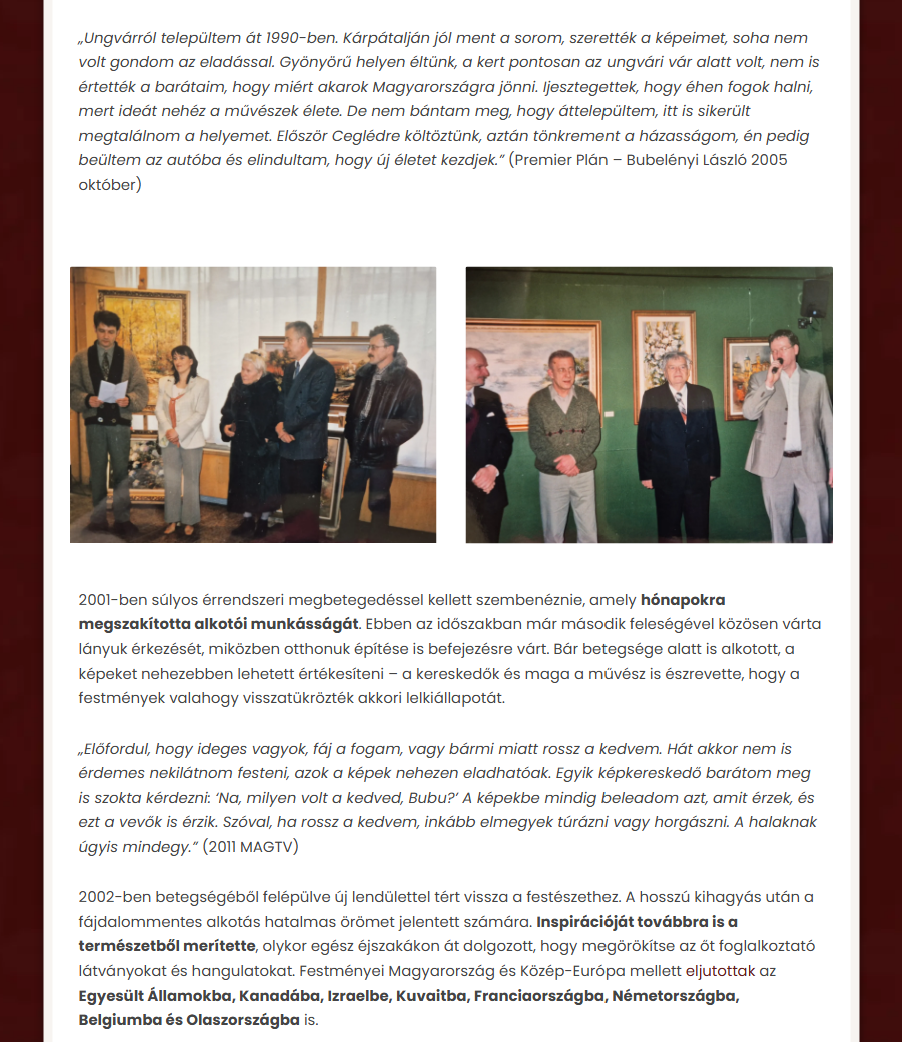 Bubelényi László honlap kép